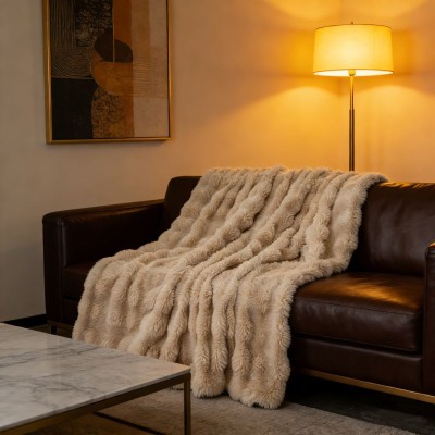 Bubble Rabbit Plush Small Blanket, Warm Throw for Office Nap, Sofa & Bed Decor