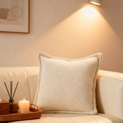 Solid Color Pillowcase / Woven Solid Square Cushion Cover